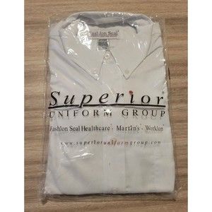 Fashion Seal, Superior Uniform Group 64410 Sz 16.5/35 White Button Up 55/45 Splt